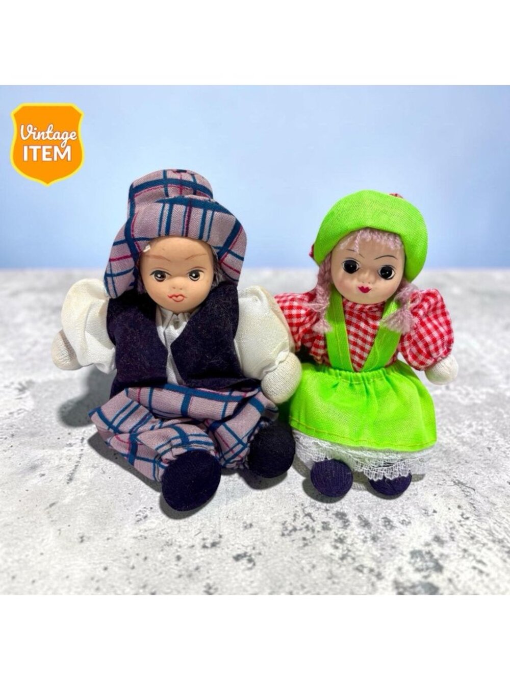 Vintage Albert E Price Old Work Collectible Dolls Twins Boy & Girl. RARE!